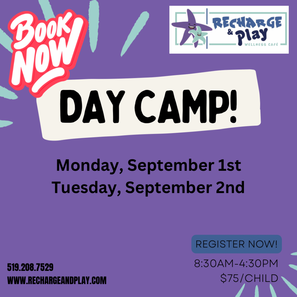 Pd Camp September 1st and 2nd at Recharge & Play
